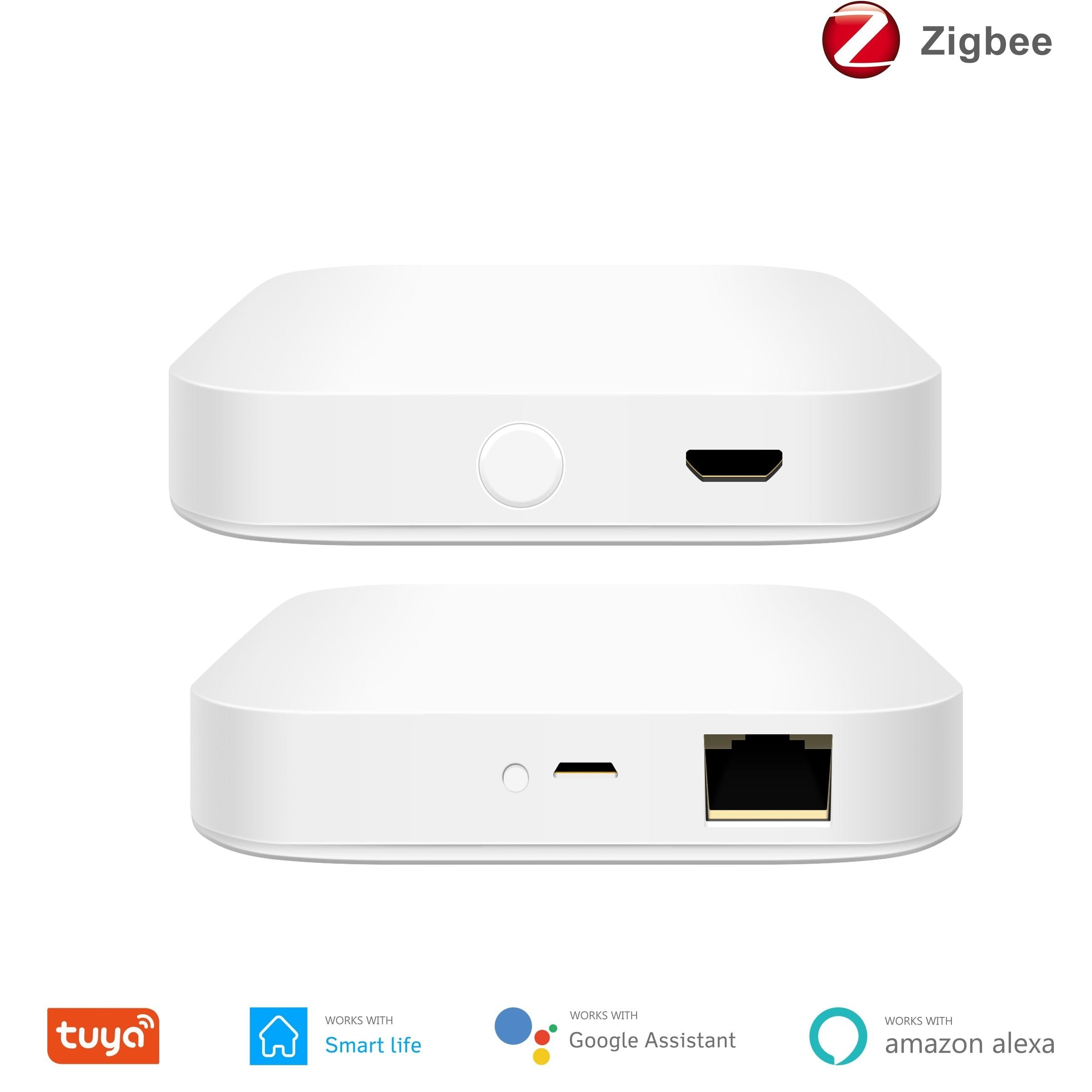 Tuya ZigBee 3.0 Smart Hub, Wireless/Wired Gateway Bridge for App Voice Remote Control, Works with Alexa Google Home Assistant